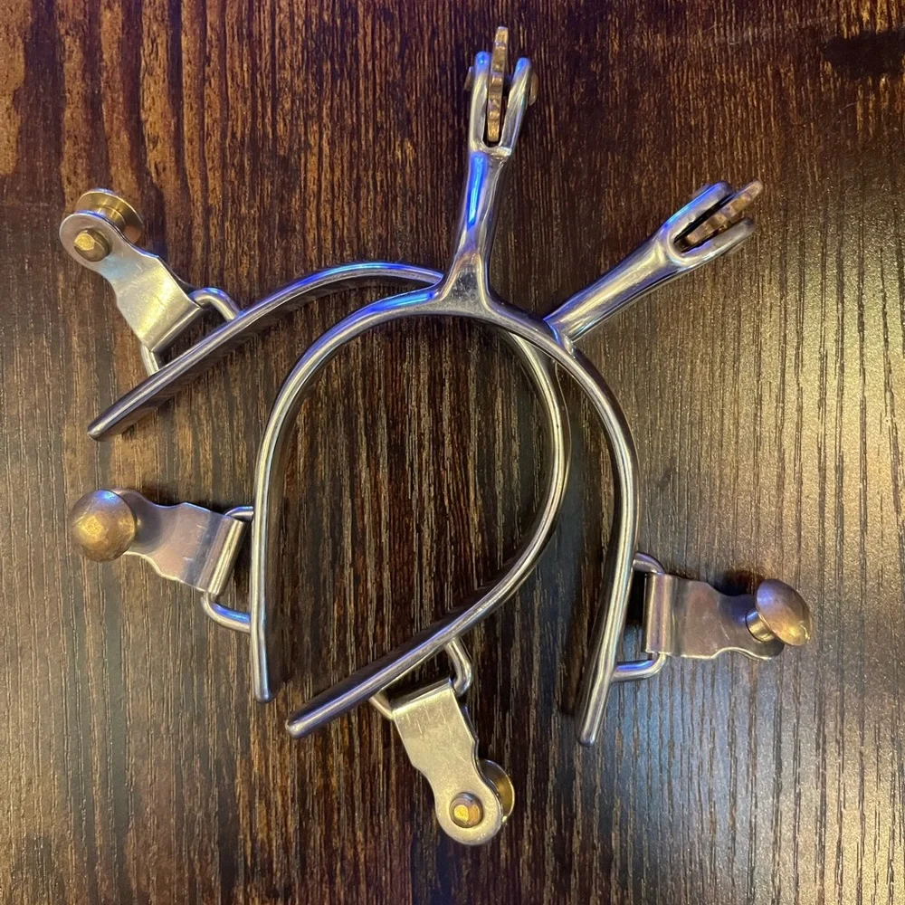 Weaver Leather Ladies' Roping Spurs with Plain Band - Picture 2 of 3